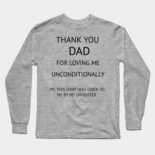 Thank You Dad Long Sleeve T-Shirt